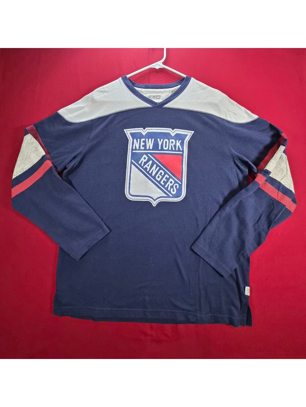 CCM New York Rangers Navy Long Sleeve Shirt